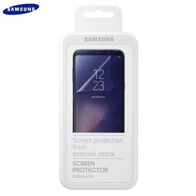 Samsung ET-FG950CTEGWW Kijelzővédő fólia (2 db-os, full screen, íves) víztiszta átlátszó [Samsung Galaxy S8 (SM-G950)]