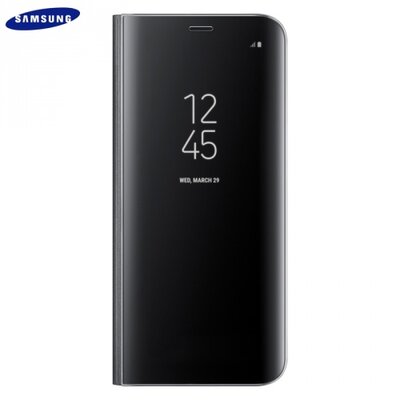 Samsung EF-ZG950CBEG Műanyag gyári telefontok (flip, oldalra nyíló, Clear View Cover) fekete [Samsung Galaxy S8 (SM-G950)]