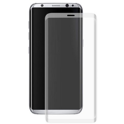 ENKAY Kijelzővédő üvegfólia (3D full cover, íves, ultravékony előlap, karcálló, 0.26mm, 9H) SZÜRKE [Samsung Galaxy S8+ Plus (SM-G955)]