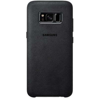 Samsung EF-XG955ASEG Műanyag hátlapvédő telefontok (Alcantara textilbevonat) SötétSzürke [Samsung Galaxy S8+ Plus (SM-G955)]