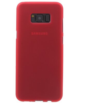 Hátlapvédő telefontok gumi / szilikon (matt, Fényes keret) Piros [Samsung Galaxy S8+ Plus (SM-G955)]