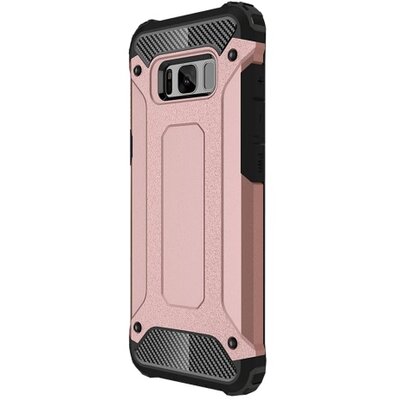 Defender műanyag hátlapvédő telefontok (közepesen ütésálló, gumi / szilikon belső, fémhatás) RoseGold [Samsung Galaxy S8+ Plus (SM-G955)]