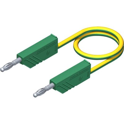 Mérőzsinór, mérővezeték 2db 4mm-es toldható banándugóval 2,5 mm² PVC, 2m sárga/zöld SKS Hirschmann CO MLN 200/2,5