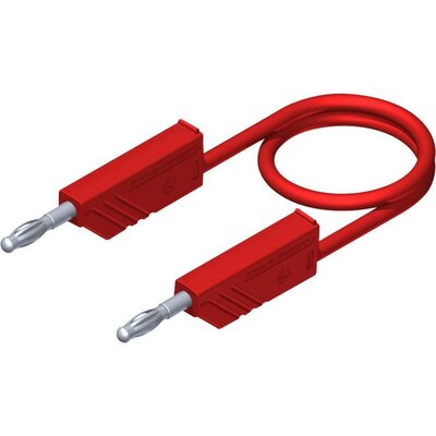 Mérőzsinór, mérővezeték 2db 4mm-es toldható banándugóval 2,5 mm² PVC, 0.50m piros SKS Hirschmann CO MLN 50/2,5
