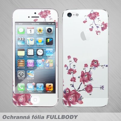 Fullbody üveg-védőfólia iPhone 5, virágok [Apple iPhone 5, Apple iPhone 5S, Apple iPhone SE]