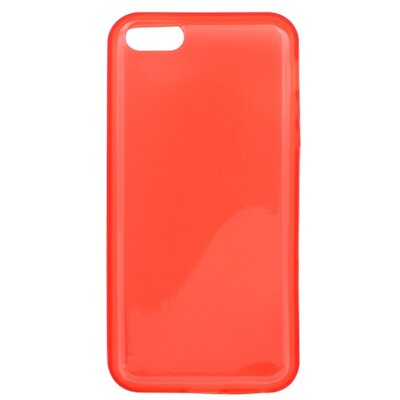 Szilikon hátlapvédő telefontok - nyakpánttartó funkcióva iPhone 5, Piros, matt keret [Apple iPhone 5, Apple iPhone 5S, Apple iPhone SE]