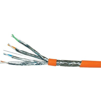 Hálózati kábel CAT 7 S/FTP 8 x 0.25 mm² Narancs VOKA Kabelwerk 170203-50 méteráru