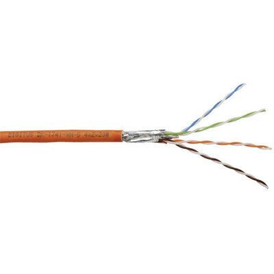 Digitus hálózati kábel CAT7 - S/FTP, 4 x 2 x 0,25 mm², narancs, 25 m