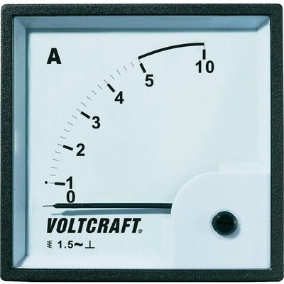 Analóg beépíthető lágyvasas táblaműszer, beépíthető árammérő műszer 25A Voltcraft AM 96x96