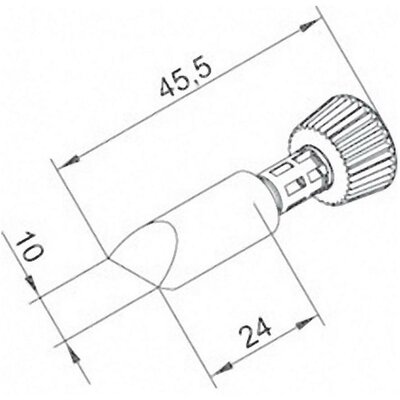 Pákahegy, véső forma 10 mm, Ersa 0102CDLF100/SB