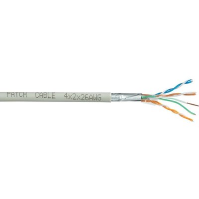 Hálózati kábel,CCA CAT 6, tekercsben Simplex U/UTP 4 x 2 x 0,27 mm² Fehér 50 m Conrad