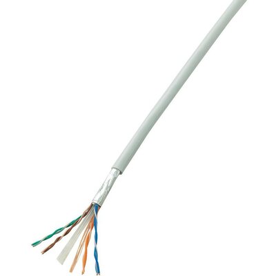 Hálózati kábel,CCA CAT 6, tekercsben Simplex U/UTP 4 x 2 x 0,27 mm² Fehér 305 m Conrad