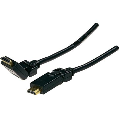 HDMI csatlakozókábel [1x HDMI dugó 1x HDMI dugó] 1.3 m fekete Schwaiger HDMW13053
