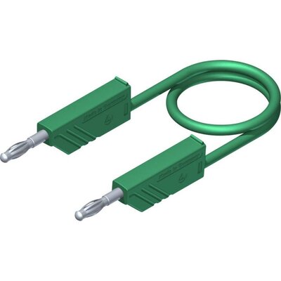 Mérőzsinór, mérővezeték 2db 4mm-es toldható banándugóval 2,5 mm² PVC, 1m zöld SKS Hirschmann CO MLN 100/2,5
