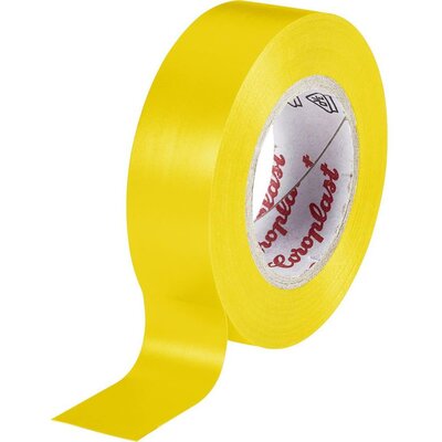 PVC elektromos szigetelőszalag, 10 m x 15 mm, sárga, Coroplast 302