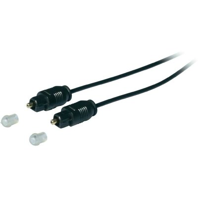 Digitális optikai audio kábel, 1x Toslink dugó - 1x Toslink dugó, 5 m, fekete, Kash 735952