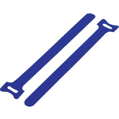 Tépőzár kábelkötegelő kötegeléshez, bolyhos és horgos fél (H x Sz) 240 mm x 16 mm, kék KSS MGT-240BE 1 db
