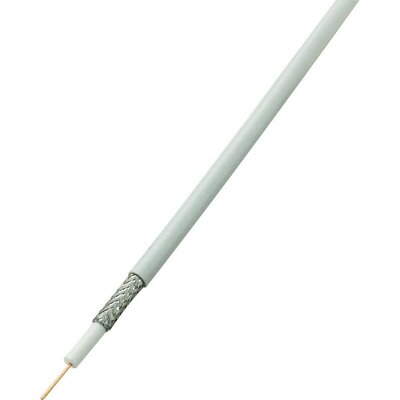 Műhold koaxiális kábel, kiszerelve RG6U > 65 dB Fehér 25 m Conrad