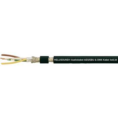 Audio vezeték, AES/EBU & DMX-Kabel 4 x 0,34 mm² Fekete méteráru Helukabel
