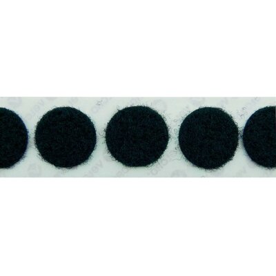 Tépőzár pontok Felragasztáshoz Bolyhos fél (Ø) 19 mm Fekete Velcro E20101933011425 1120 db