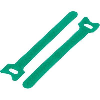Tépőzár kábelkötegelő kötegeléshez, bolyhos és horgos fél (H x Sz) 150 mm x 10 mm, zöld KSS MGT-150MGN 1 db