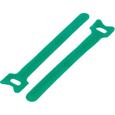 Tépőzár kábelkötegelő kötegeléshez, bolyhos és horgos fél (H x Sz) 210 mm x 16 mm, zöld KSS MGT-210GN 1 db