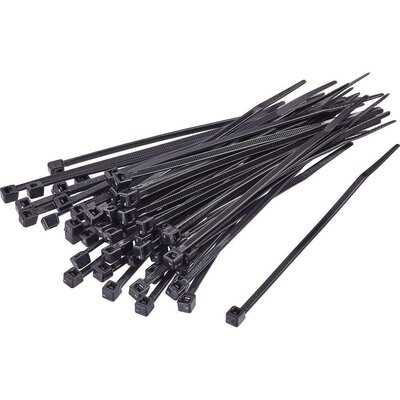 Kábelkötegelő készlet, 150 x 2,5 mm, fekete (UV álló), 100 db, KSS CVR150SBK