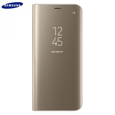 Samsung EF-ZG950CF Műanyag gyári telefontok (flip, oldalra nyíló, Clear View Cover) Arany [Samsung Galaxy S8 (SM-G950)]