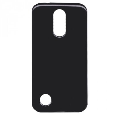Hátlapvédő telefontok gumi / szilikon (matt, fényes keret) Fekete [LG K10 2017 (M250N)]