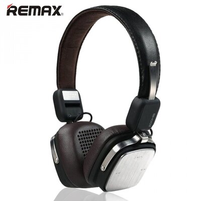 Remax 200HB_B REMAX BLUETOOTH fejhallgató (mikrofon, 3.5 mm jack csatlakozó) FEKETE/BARNA