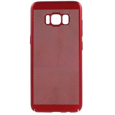Műanyag hátlapvédő telefontok (lyukacsos minta) Piros [Samsung Galaxy S8 (SM-G950)]