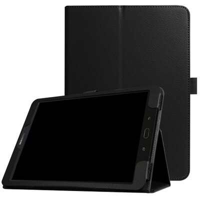 Tablet védőtok álló, bőr (FLIP, oldalra nyíló, asztali tartó funkció) FEKETE [Samsung Galaxy Tab S3 9.7 (SM-T820), Galaxy Tab S3 9.7 (SM-T825)]