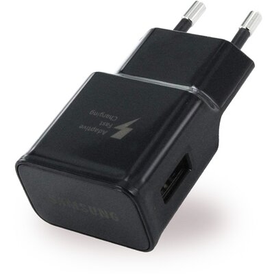 Samsung EP-TA20EBECG Hálózati töltő USB aljzat (microUSB, 5V / 2000 mA, gyorstöltés támogatás, kábel NÉLKÜL!) FEKETE