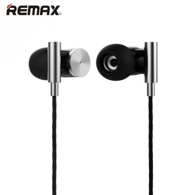 Remax RM-530_B REMAX headset SZTEREO (3.5 mm jack, felvevő gomb, 1 pár fülgumi) FEKETE