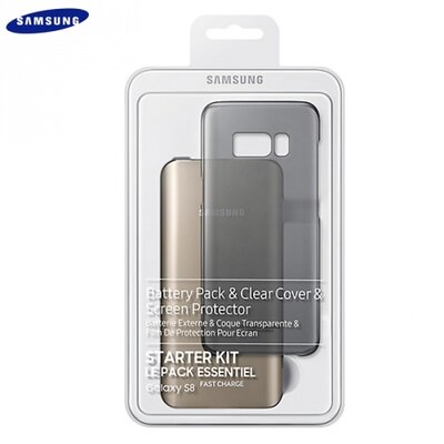 Samsung EB-WG95ABBEG Kezdőcsomag (EB-PN920 vésztöltő, powerbank, EF-QG950 Telefon védőtok hátlap, USB Type-C adapter- microUSB, ET-FG950 2db Kijelzővédő fólia) [Samsung Galaxy S8
