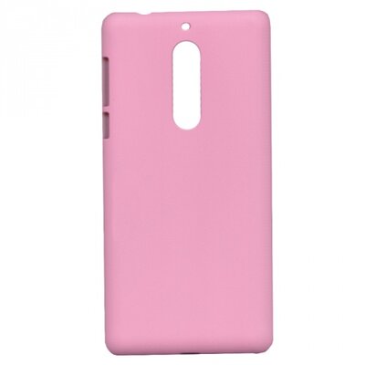 Műanyag hátlapvédő telefontok (gumírozott) Rózsaszín [Nokia 5]