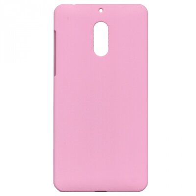 Műanyag hátlapvédő telefontok (gumírozott) Rózsaszín [Nokia 6]