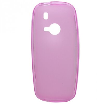 Hátlapvédő telefontok gumi / szilikon (fényes keret) Rózsaszín [Nokia 3310 (2017)]