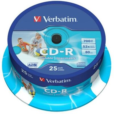Nyomtatható CD-R Verbatim 43439 700 MB 52x 25 darab