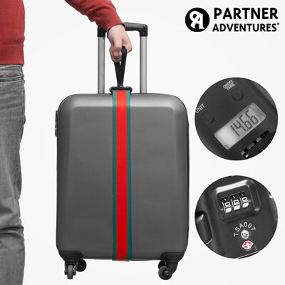 Partner Adventures Bőröndpánt Mérleggel és Biztonsági Kóddal