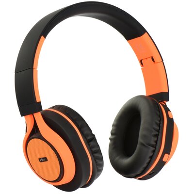 Fejhallgató Bluetooth sztereó, mikrofonnal AP-B04 fekete/narancs