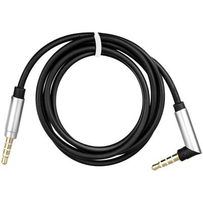 AUX kábel 3,5mm, 1m-es, derékszögű dugóval