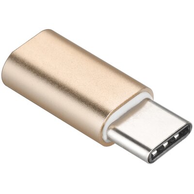 Adapter Micro USB / MicroUSB TYPE C arany