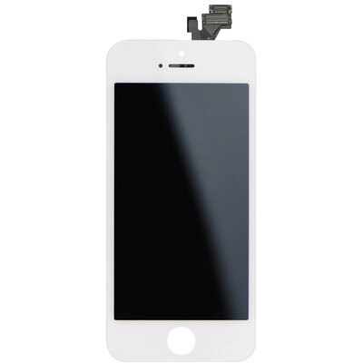 LCD kijelző érintőpanellel - Apple iPhone 5, fehér (magas minőségű utángyártott)
