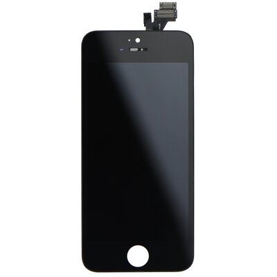 LCD kijelző érintőpanellel - Apple iPhone 5, fekete (magas minőségű utángyártott)