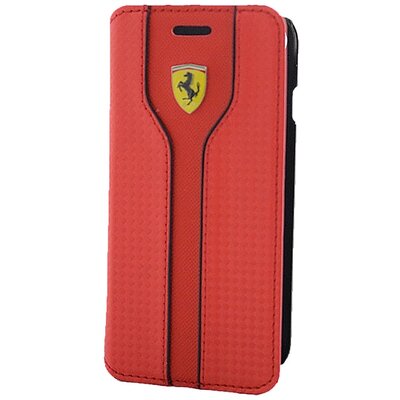Gyári bőr flipes tok Ferrari FEST2FLBKP7RE iPhone 7 Piros