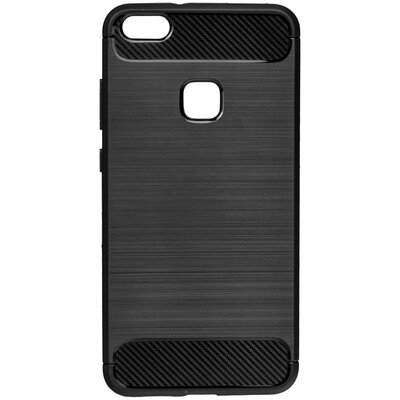 Forcell Carbon szilikon hátlapvédő telefontok, karbon mintás - Huawei P10 LITE, fekete