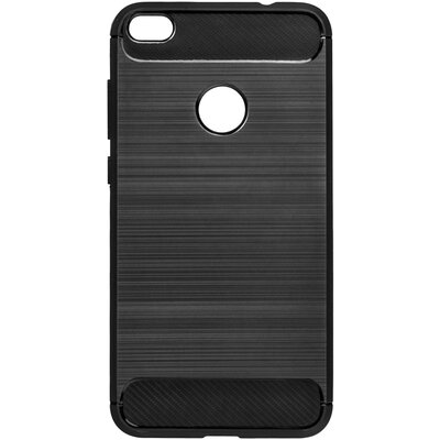 Forcell Carbon szilikon hátlapvédő telefontok, karbon mintás - Huawei P8 LITE 2017, fekete