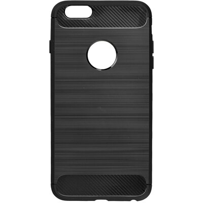 Forcell Carbon szilikon hátlapvédő telefontok, karbon mintás - Iphone 6/6S, Fekete