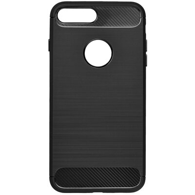 Forcell Carbon szilikon hátlapvédő telefontok, karbon mintás - Iphone 7/8+ Plus (5,5"), fekete